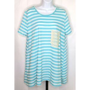 𝅺yahada Pullover Oversized Tunic L Crochet Pocket